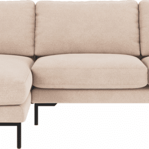 Chaiselongsofa Rowico Corwin venstrevendt 270Ã160 cm lysebeige Rita med sorte metalben